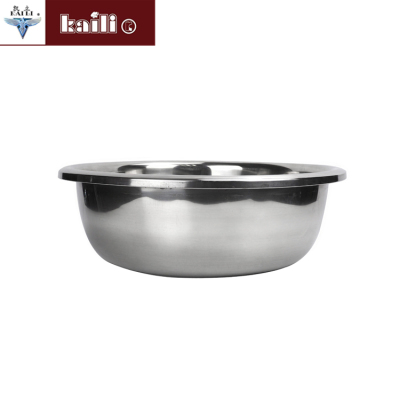 Stainless Steel Thickened Vegetable Washing Bowl Household Egg Pots Dough Basin round Washing Vegetables Basket Soup Plate Kitchen Multi-Purpose Basin