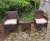 Outdoor Furniture Balcony Rattan Sofa Three-Piece Set Double-Seat Coffee Table Combination Imitation Rattan Spot