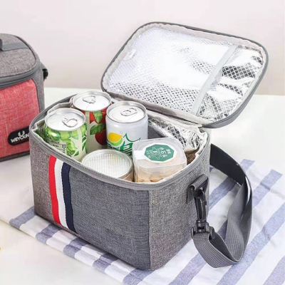 New Insulated Bag Portable Lunch Box Bag Outdoor Picnic Lunch Bag Shoulder Large Capacity Fresh-Keeping Customized Ice Pack