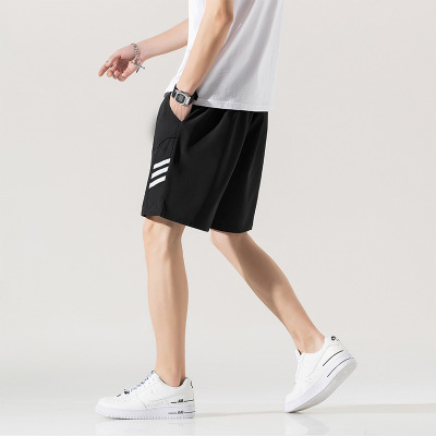 Summer Thin Casual Shorts Men's Straight Loose Korean Style Sports Pants Fifth Pants Men's Fashion Wear Beach Pants