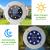 LED Solar Lawn Lamp RGB Colorful Color Changing 4W Outdoor Flower Bed Lamp Underground Lamp Stainless Steel 8 Light with Light Control