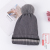 Woolen Cap Women's Winter Korean Style Japanese Style Solid Color Knitted Hat Women's Casual All-Match Cold-Proof Warm Pullover Cap Fluffy Ball Cap