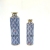 Blue and White Porcelain Blue Color Decoration Crafts Ceramic Creative Plaid Vase High-End Soft Home Decoration