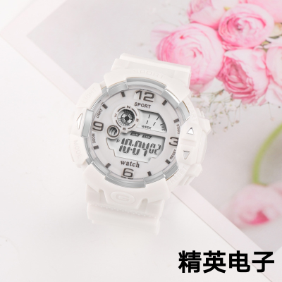 Macaron Color Electronic Watch Multi-Functional Large Dial Hand Men and Women Student Electronic Watch Alarm Clock Timer Luminous