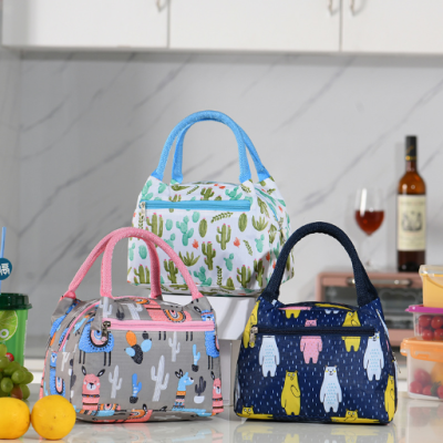 Cartoon Lunch Box  Handbag Picnic Heat and Cold Insulation Fashion and Environment-Friendly Pinny Thermal Bag Lunch Bag