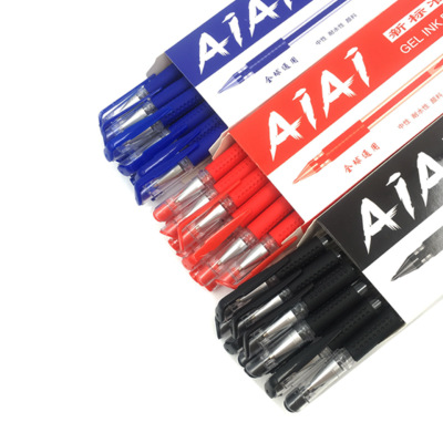 [Boxed] European Label Pen Signature Pen Office Stationery Water-Based Gel Pen Black Refill Bullet 0.5