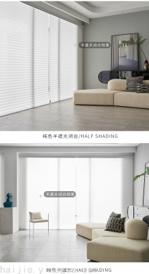 Triple Shade Soft Gauze Curtain Louver Curtain Living Room Office Simple Room Darkening Roller Shade Roll-up