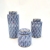 Blue Color Blue and White Porcelain Decoration Crafts Ceramic Creative Plaid Vase High-End Soft Home Decoration