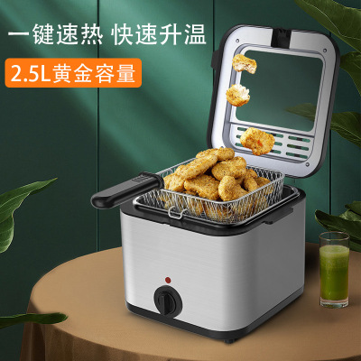 Deep Frying Pan Household Small Deep Frying Pan Single Cylinder Commercial Fried Machine Electric Fryer Deep Frying Pan Stall Fried Fries