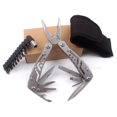 Hot Sale Stainless Steel Multi-Function Knife Pliers Folding Multipurpose Pliers Emergency Tool Clamp Outdoor Camping Supplies Equipment