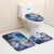 HD Digital Printed Mat Toilet Three-Piece Cross-Border Floor Mat Bathroom Use Foreign Trade Monopoly Source Manufacturer