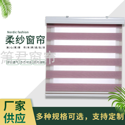 New Shutter Louver Curtain Soft Gauze Curtain Bedroom Curtain Office Shading Curtain Shutter Customization