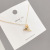 Korean Style Fashionable Electroplated Gold Pearl Fishtail Necklace Women's Micro-Inlaid Color Zircon Design Sense Temperament Clavicle Chain