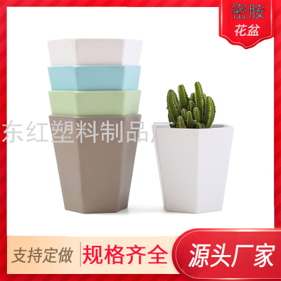Y1835 Plastic Flowerpot Melamine Flowerpot Imitation Porcelain Flowerpot