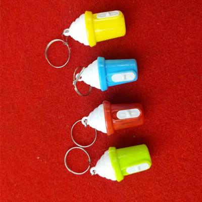 Ice Cream Shape Mini Flashlight Korean Key Chain Light Portable Led Small Flashlight Wholesale