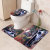 Cross-Border New Landscape Toilet Carpet Three-Piece Set Amazon AliExpress EBay Bedroom Floor Mat Door Mat in Stock