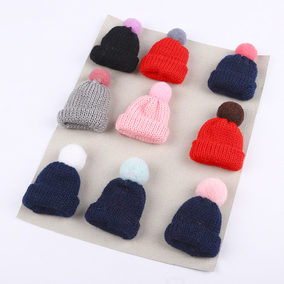 Autumn and Winter Mini Woolen Cap New Wool Small Hat Cartoon Accessories Gloves Hair Accessories DIY Accessories Gift Toys