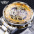 One Piece Dropshipping Winner Watch Men's Fashion Casual Classic Popular Hollow Rhinestone Manual Mechanical Watch