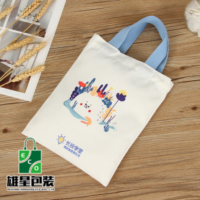 Factory Custom Canvas Shopping Bag Custom Canvas Education Promotion Ad Bag Student Canvas Bag Printed Logo