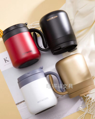 304 Stainless Steel Vacuum Cup Handy Bounce Cover Sealed Water Cup Vacuum Cup Coffee Cup Vehicle-Borne Cup Outdoor Cup