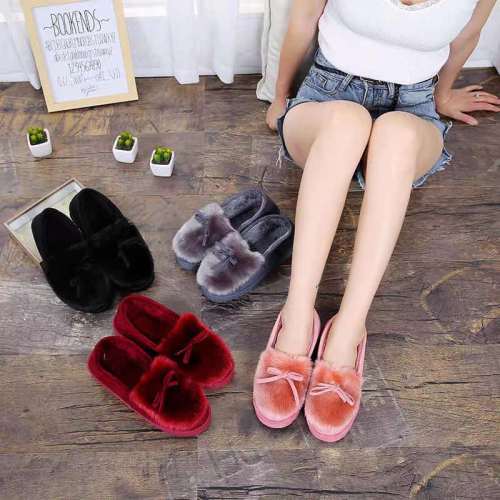 full heel wrap cotton slippers female confinement shoes maternity cotton-padded shoes with velvet thick bottom thickened warm home winter antislip waterproof