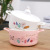 Korean Cute Ceramic Instant Noodle Bowl Pink Girl Heart Cartoon Bunny Rice Bowl Student Household Binaural Anti-Scald Soup Bowl