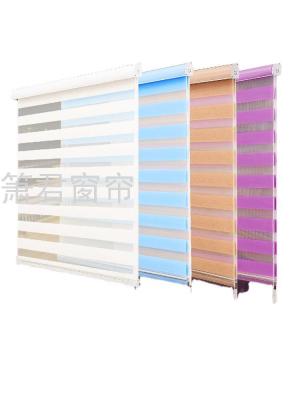 Factory Direct Sales Soft Gauze Shutter Double-Layer Shading Lifting Office Toilet Kitchen Shutter Curtain Louver Curtain