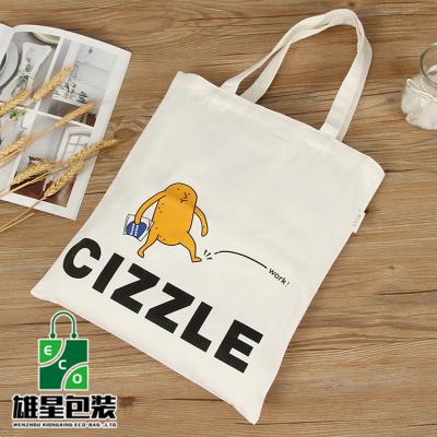 Factory Blank Printing Cartoon Canvas Bag Custom Fashion Handbag Shopping Bag Cotton Bag Custom Logo