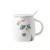 Cute Cartoon Cat Ceramic Cup with Cover with Spoon Relief Cat's Paw Water Cup Creative Mug Men and Women Student Cup