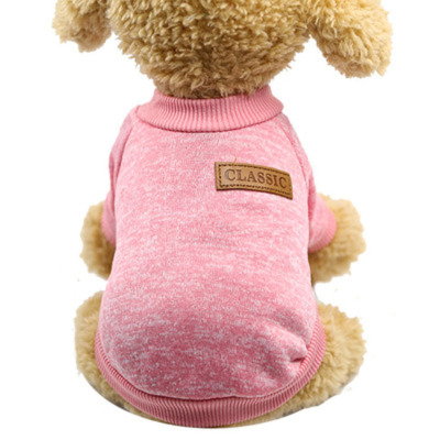 Winter Dog Clothes Warm Two-Legged Pet Sweater Fleece round Neck without Hat in Stock Wholesale Cat Dog Clothes