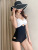 Women's One-Piece Swimsuit Korean Ins Style Sexy Slimming Hot Spring Small Chest Swimming Suit 2021new Fashion Summer