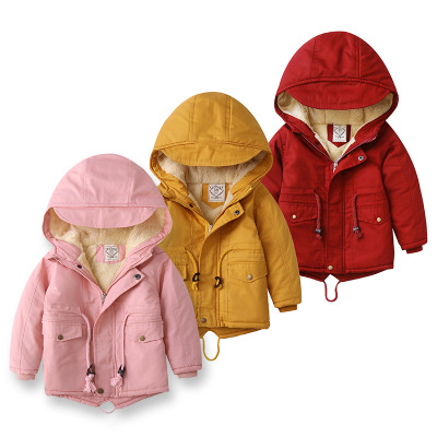 Dovetail Hooded Boy's Quilted Cotton Coat Boys Fleece-Lined Thickened Cotton Clothing Winter Children's Clothing One Piece Dropshipping