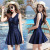 2021 New Large Size Women's Swimsuit Conservative Sexy Breathable Dress Fashion Slim Backless Beach Swimsuit