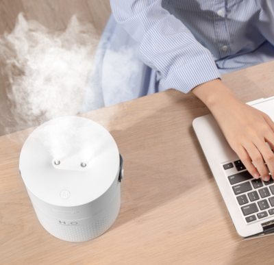 Creative New Double Spray Humidifier 1.1L Large Capacity Lithium Battery USB Rechargeable Bedroom and Household Humidifi