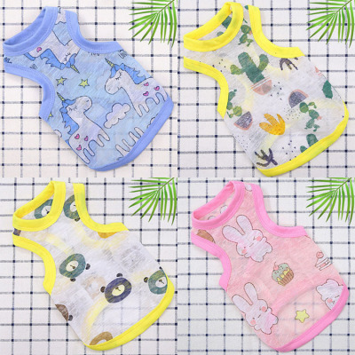 New Products in Stock Pet Clothes Tulle Breathable Cute Bear Bunny Pattern Dog Vest Pet Supplies