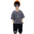 Children's Clothing 11 Boys' Short-Sleeved Suit 2021 Summer New Medium and Big Children Handsome Casual Boys' Reflective Two-Piece Suit Fashion