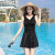 2021 New Large Size Women's Swimsuit Conservative Sexy Breathable Dress Fashion Slim Backless Beach Swimsuit