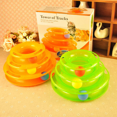 Spot Cat Toy Three-Layer Cat Turntable Cat Tower Track Ball Amusement Plate Cross-Border Amazon Pet Supplies