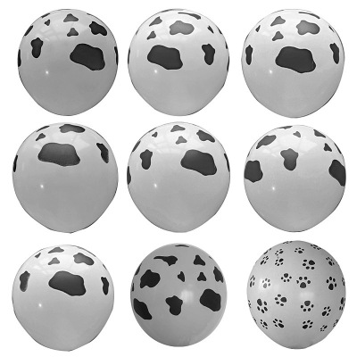 Factory Direct Supply 12-Inch Printed Cow Pattern Rubber Balloons Birthday Party Decoration Little Feet Balloon in Stock