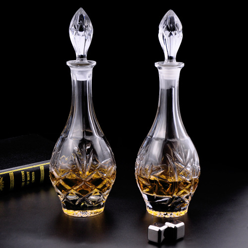 high-grade transparent home-brewed wine set european classic wine pot whiskey vintage crystal glass empty wine bottle