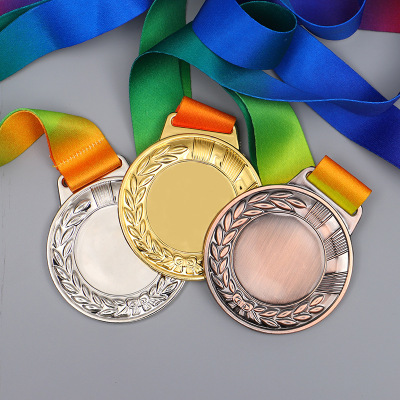 Plus-Sized Large Medal Metal Customization Contribution Staff Medal Sports Marathon Running Listing Gold and Silver Copper Customization