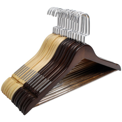 Solid Wood Hanger Non-Slip Display Hanger Home Invisible Hanger Hotel High-End Drying Rack Men and Women Wholesale