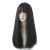 Wig Women's Long Hair Full-Head Wig Black Long Straight Hair Natural Air Bangs Full Top Hair Realistic Wig Factory Wholesale