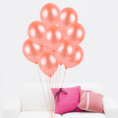 2.2 3.2G Rose Gold Rubber Balloons Birthday Party Wedding Decoration Rubber Balloons Exclusive for Cross-Border Wholesale