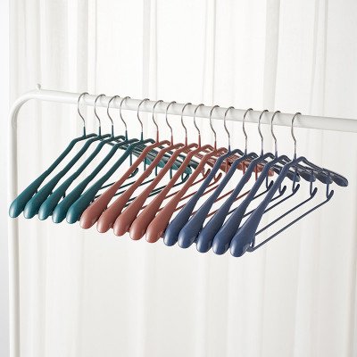 Adult Nano Dipped Wide Shoulder Non-Slip Traceless Hanger Suit Rack Widened Large Hanger Wet and Dry Dual-Use Clothes Hanger Wholesale
