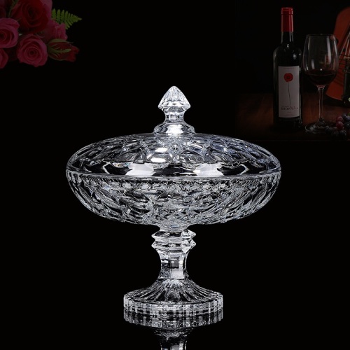 crystal glass fruit basket internet celebrity fruit tray compartment dessert dessert plate household snack candy plate