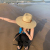 Hat Type Knock Stick! Retro Big Brim Sun-Proof Straw Hat Women's Summer Lace-up Straw Sun Hat Seaside Vacation