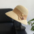Summer All-Match Straw Hat Women's Big Brim Vintage Sunshade Bucket Hat Japanese Style Artistic Bucket Hat Face-Looking Small Sun Protection Sun Hat