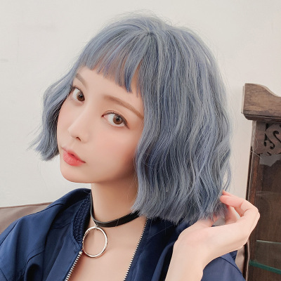 Amazon New Wig Female Japanese and Korean Fashion & Trend Corn Curler Short Curly Hair Simulation Chemical Fiber Wig Wholesale