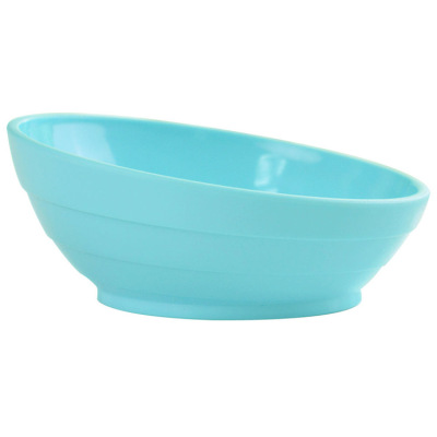 One Piece Dropshipping Wild Leopard Non-Slip Bevel Cat Bowl ABS Plastic Silicone Cat Food Holder Easy to Eat Lick Bevel Pet Bowl